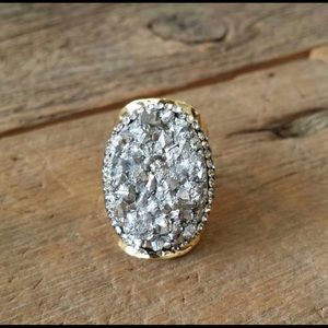 Pave druzy ring.